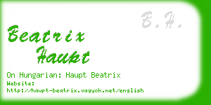beatrix haupt business card